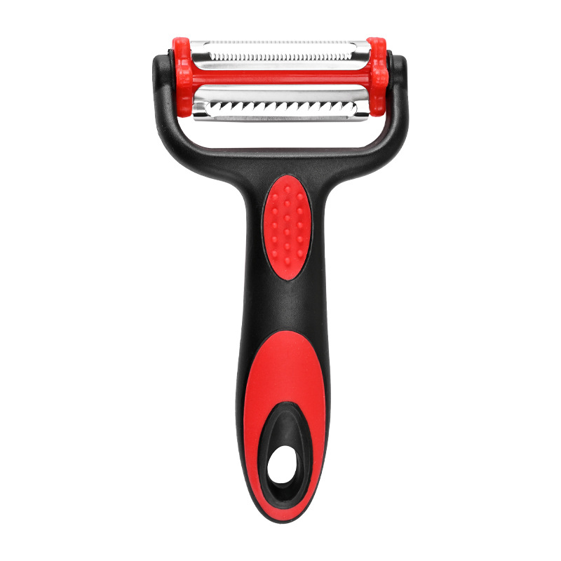 Fabricante pelador de acero inoxidable multi-función Rotary Peeler tres en uno pelador rallador melón y fruta multiusos cepilladora