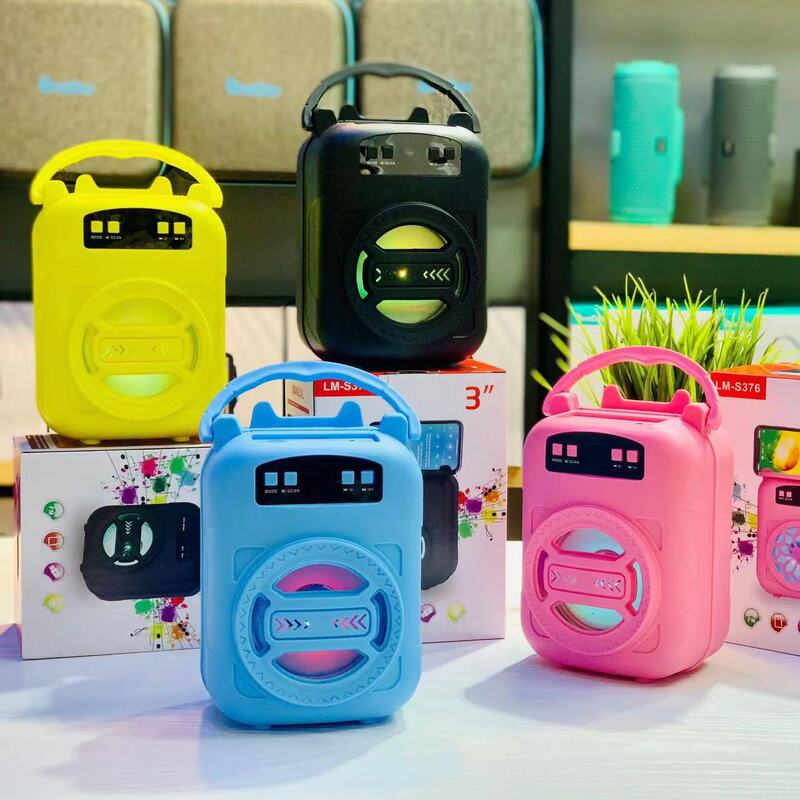 3寸手提蓝牙音箱低音炮户外大音量便携插卡家用彩灯桌面迷你音响|undefined