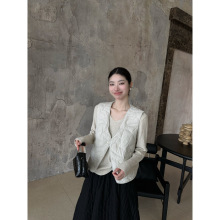 广州十三行正品秋冬新款简约V领百搭显瘦ins风气质短款羽绒马甲女