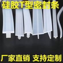 透明T型硅胶密封条填缝隙耐老化卡槽式门窗木门防撞装饰条桌封条