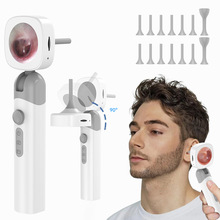 跨境爆款手持内窥镜带屏幕可插卡拍照录像耳内窥镜家用观察检耳器