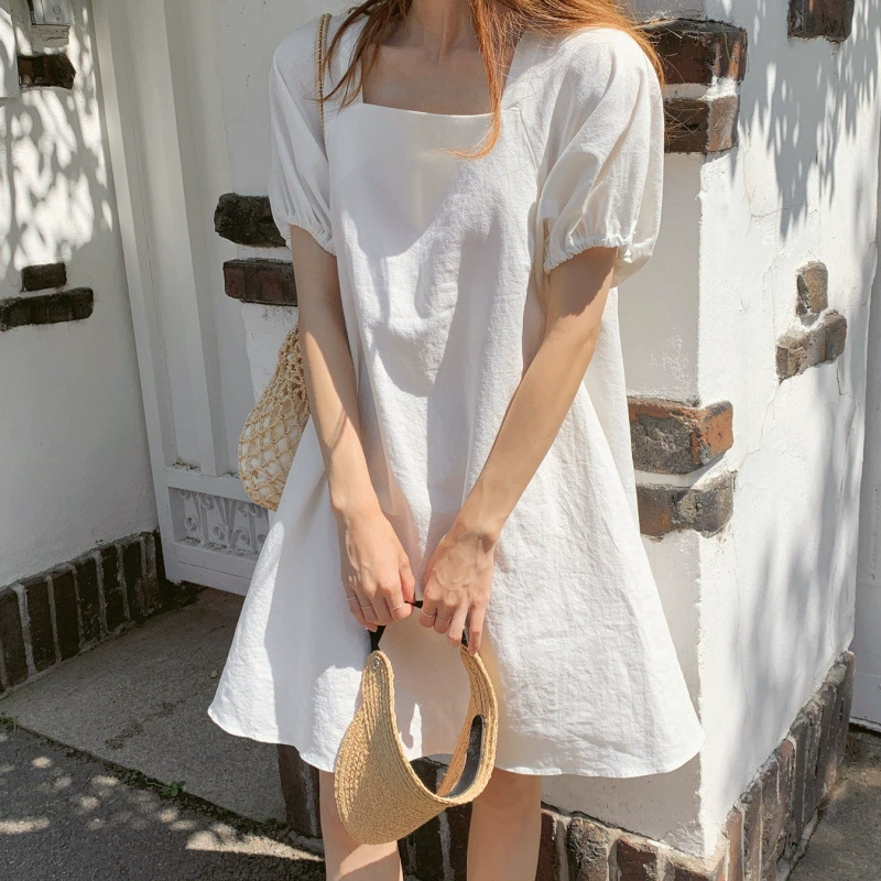 Корейское платье с шнуровкой на корейском летнем уменьшении возраста