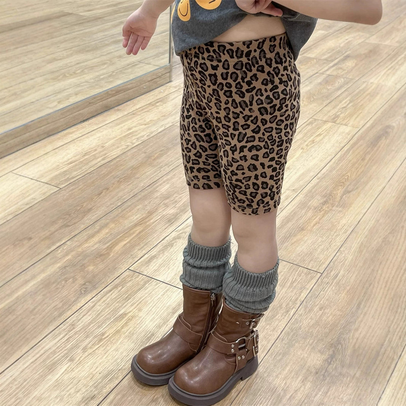 Children's Clothing Casual New Summer Girls' Leopard Print Casual Shorts Leggings Baby Toddler Cycling Stretch Pants