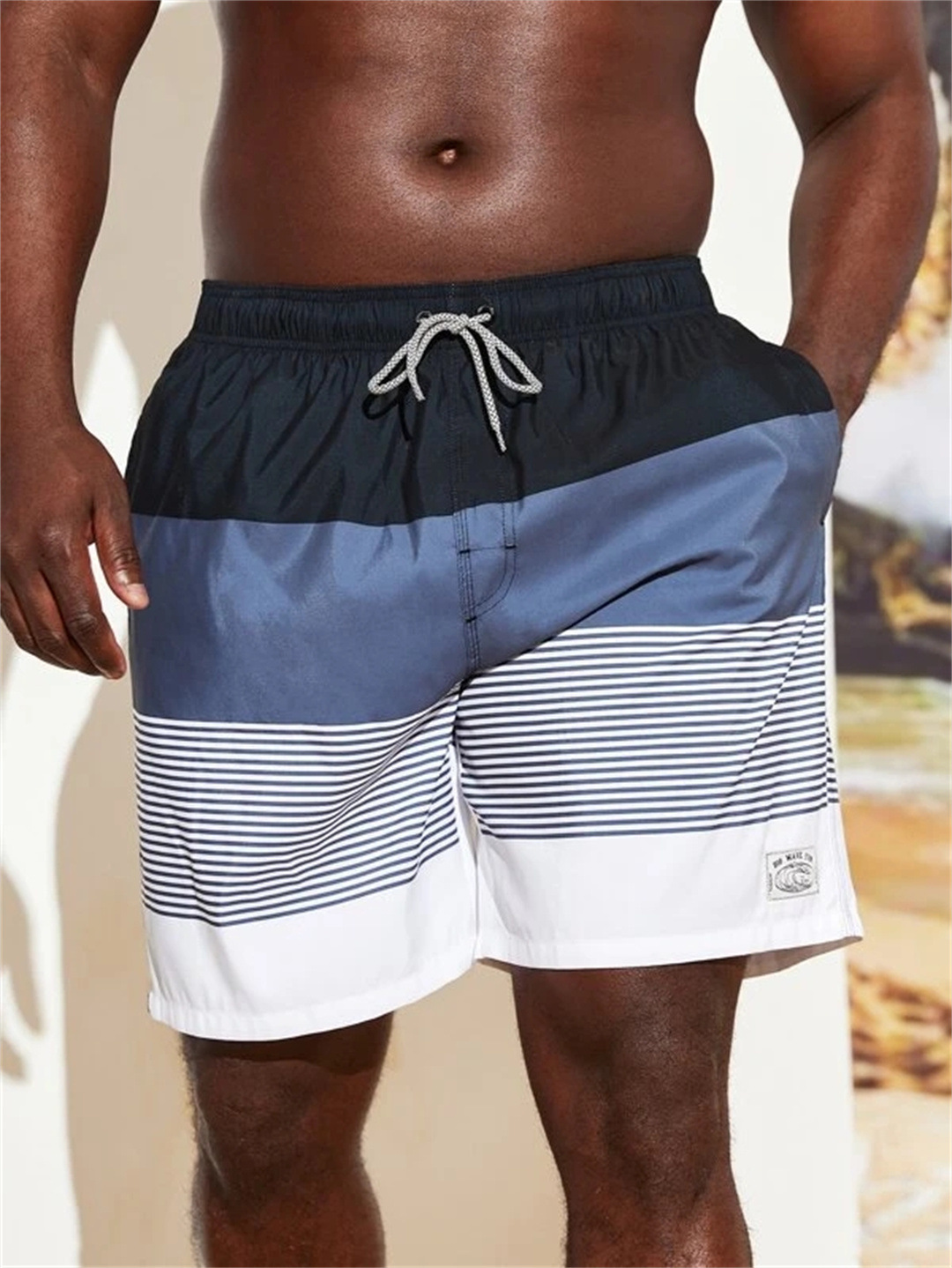 Hawaiian Style Men's Stripe Solid Color Camouflage Printing Men's Clothing