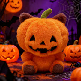 原创新品 Halloween plush 万圣节猫咪南瓜毛绒玩偶公仔