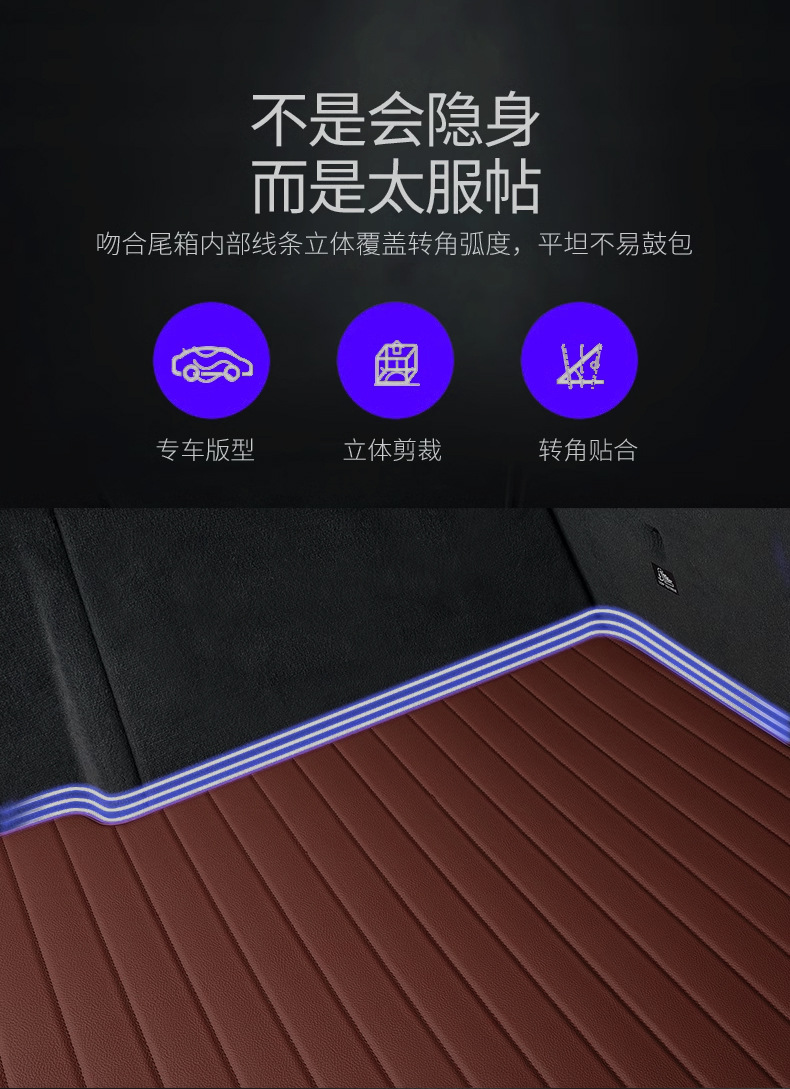 New Model Suitable for Porsche Cayenne/Macan/Panamera/Taycan/718 Car Leather Trunk Mat