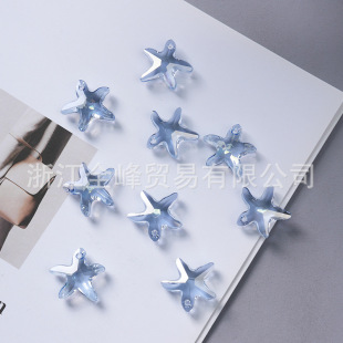 Swarovski imported genuine 6721 starfish crystal pendant full hole beaded DIY jewelry accessories accessories