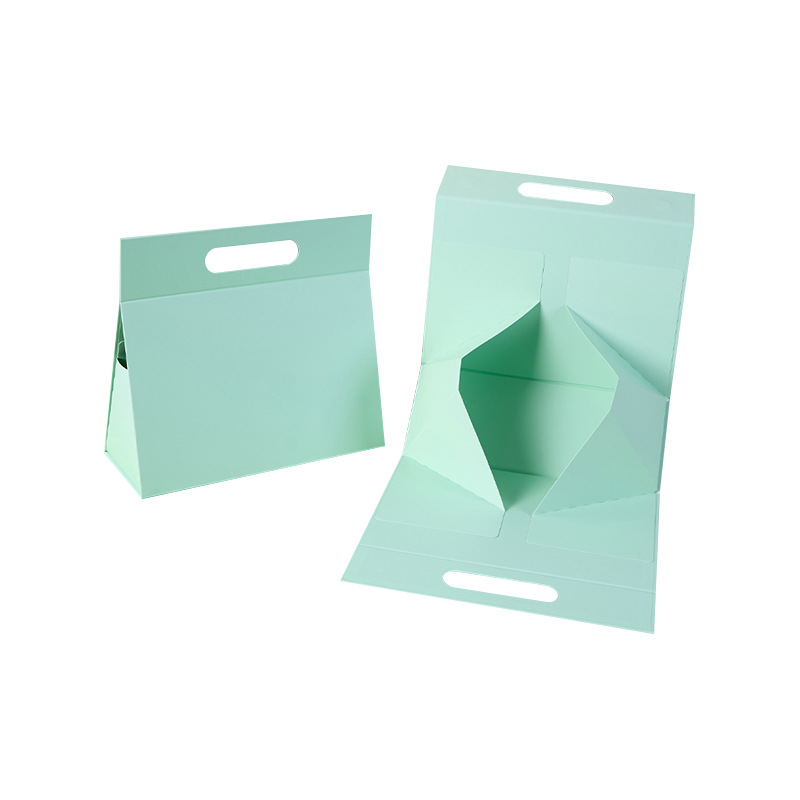 Inventario transfronterizo venta caliente de una pieza triangular portátil caja de regalo plegable quinta caja magnética puede imprimir logotipo