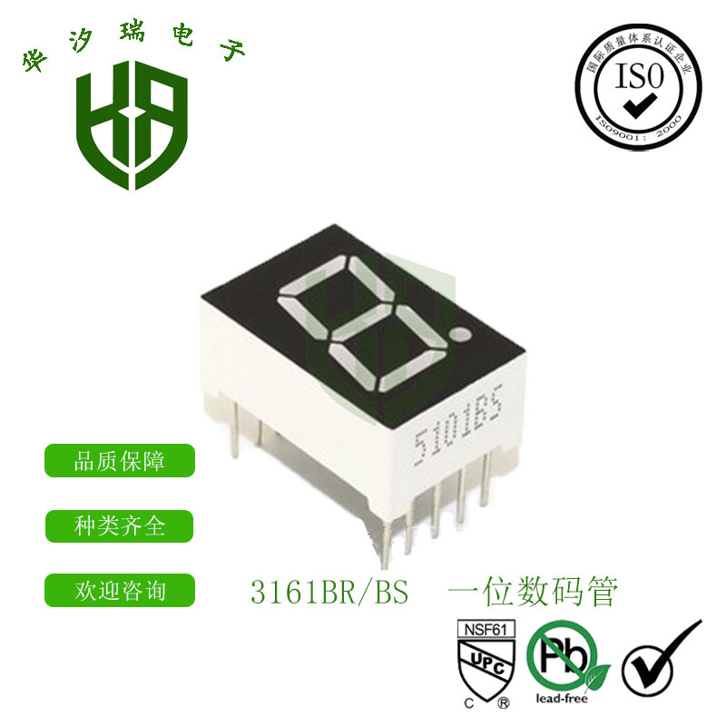 数码管 0.36英寸红色共阳数码管 3161BR/BS  一位数码管1位