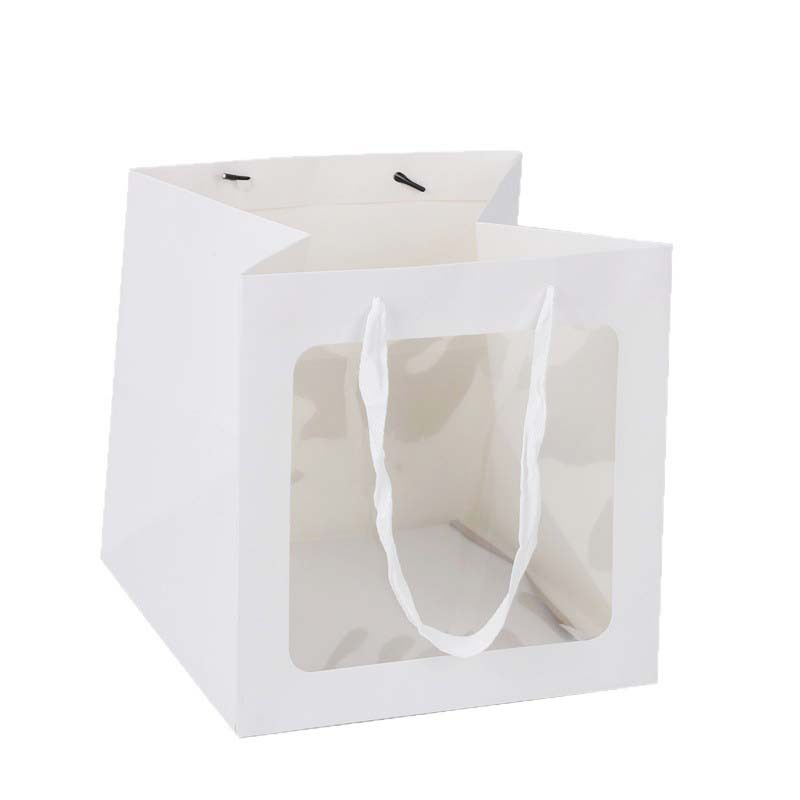 Bolsa de mano transparente ventana bolsa de regalo ramo muñeca ventana bolsa de regalo Día de la Madre bolsa de regalo personalizada