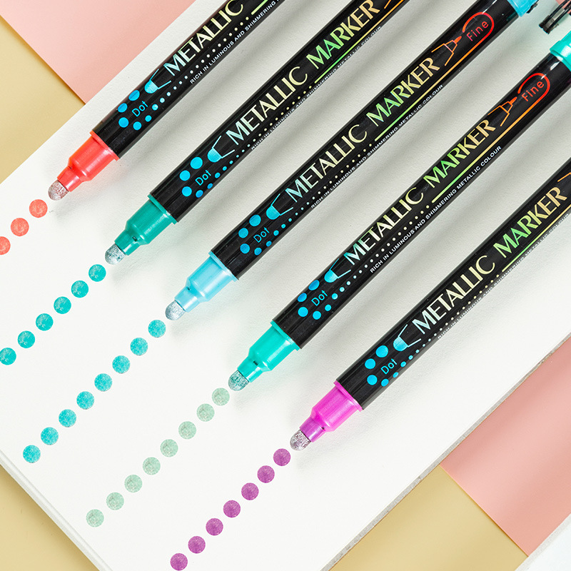 Guangna GN6300 marcador a base de agua de 36 colores de metal de doble cabeza pintado a mano de bricolaje pintura de graffiti marcado pluma