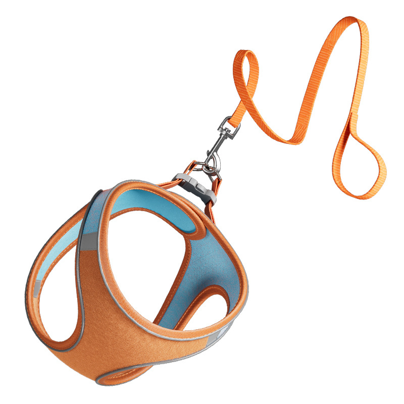 Correa de perro transfronteriza chaleco correa de pecho para mascotas anti-rotura reflexivo perro caminando cuerda gato suministros al por mayor
