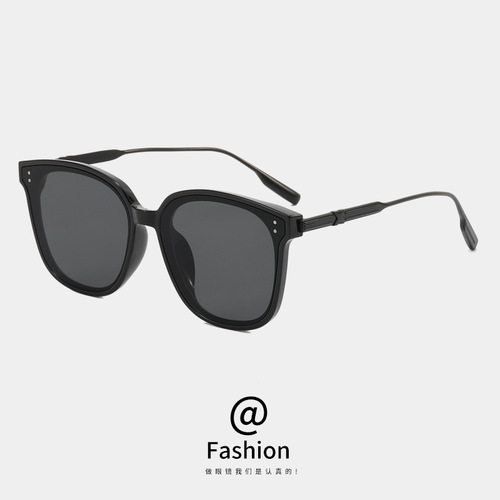  New Women's Summer Round Face Slimming High-End Men's Korean Style Sunglasses Sun Protection Fashion Beach Street Photography Sunglasses