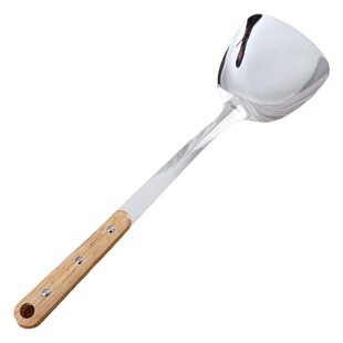 Wholesale 3 PCT non-magnetic stainless steel spatula wooden handle frying spatula porridge spoon spatula cooking spatula cooking spatula spoon cooking spoon