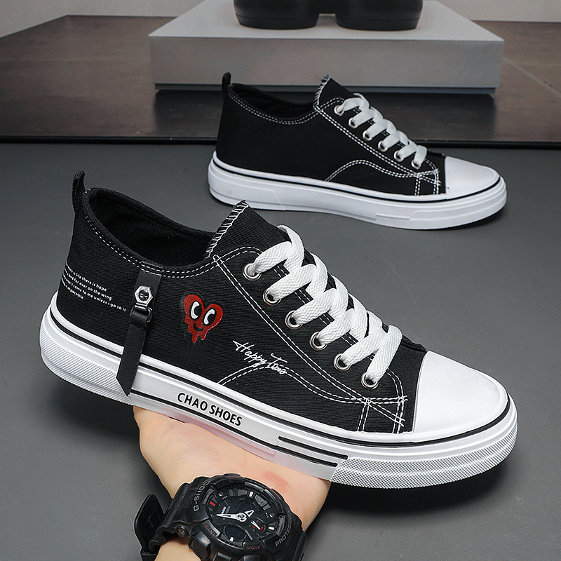 2024 verano nuevo lienzo de graffiti deportivo ocio transpirable tendencia versátil zapatos de skate para hombres