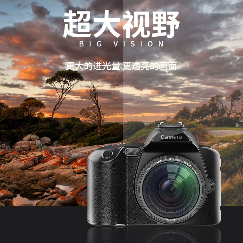 Retro Camera D5, 64 MP Sony Lens, Handheld Night-View Design