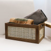 Japanese Black Walnut Bamboo Storage baskets desktop Storage box a living room snacks Cosmetics Debris Arrangement storage box