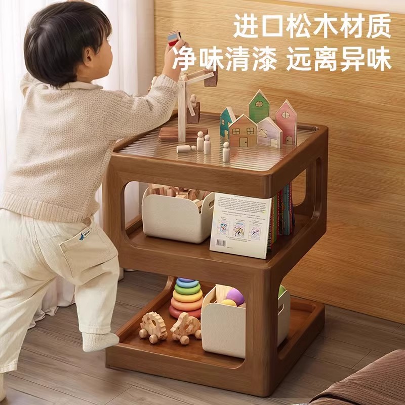 Mesa de cabecera de madera sólida pequeña habitación doméstica simple gabinete de almacenamiento de cabecera de cama moderna simple y creativa estante de cabecera de cama