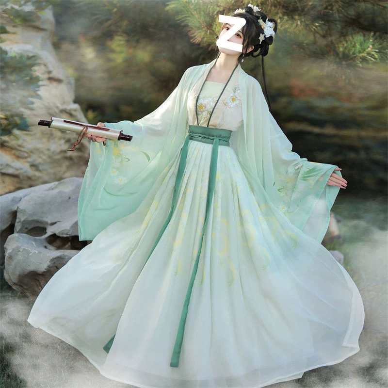 Hanfu Женская новая система песни может носить плиссированную юбку с талией каждый день Amazon [производитель]