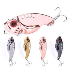 Vib Fish Lure 3.5g Metal Plate Casting Plastic Baits Tiny Black Long-Range Shimmer Lure Fishing Hook Wholesale