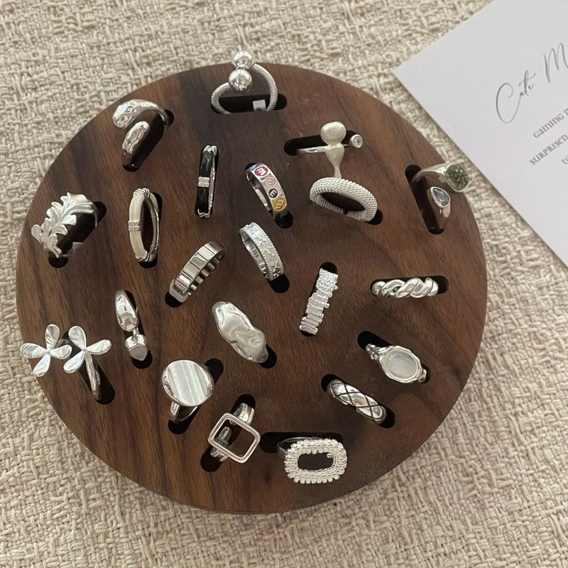 Xiaohongshu 新製品 S925 スターリングシルバーリング女性の夏インスタイルハイエンドニッチライト高級非退色シルバージュエリー|undefined