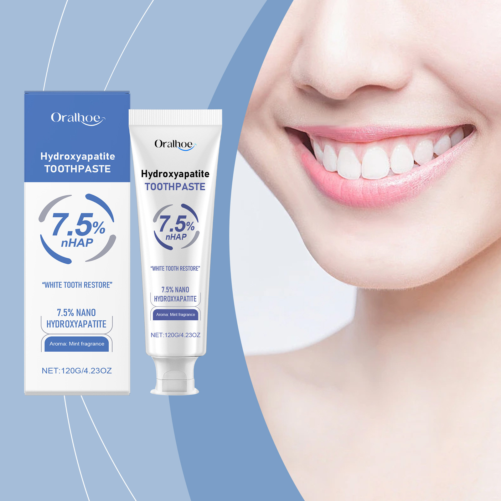 Oralhoe Mint Toothpaste Daily Care Teeth Cleaning Mint Fresh Care Toothpaste