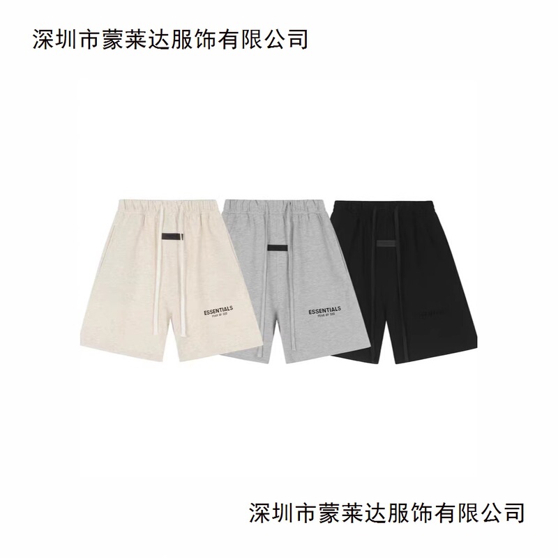 Fog Essentials High Street Fashion Brand Men's Heavyweight Drawstring Sports Casual Loose Shorts Tee
