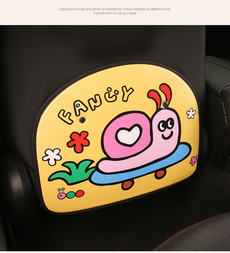 Cute Cartoon Car Seat Back Anti-Kick Pad for Women, Car Seat Back Anti-Dirt Pad, Rear Seat Anti-Kick Pad for Children