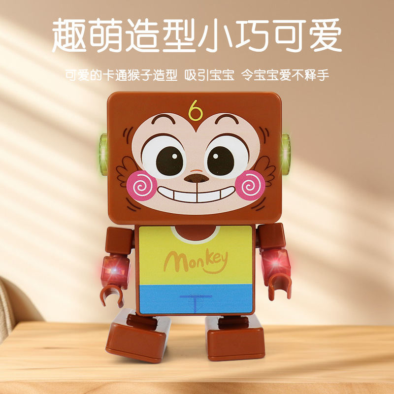 Juguetes eléctricos de monos bailados, cuadros de juguetes, robots, luces, música, regalos para niños, al por mayor transfronterizos