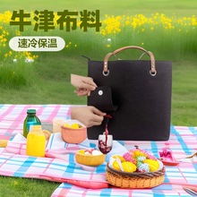 新款沙滩红酒袋便携式手提户外露营隔热保温冰包亚马逊圣诞红酒包