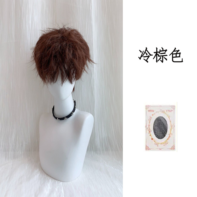 【莱斯利卷】假发男羊毛卷假发莱斯利卷日常男士仿真假发套|undefined