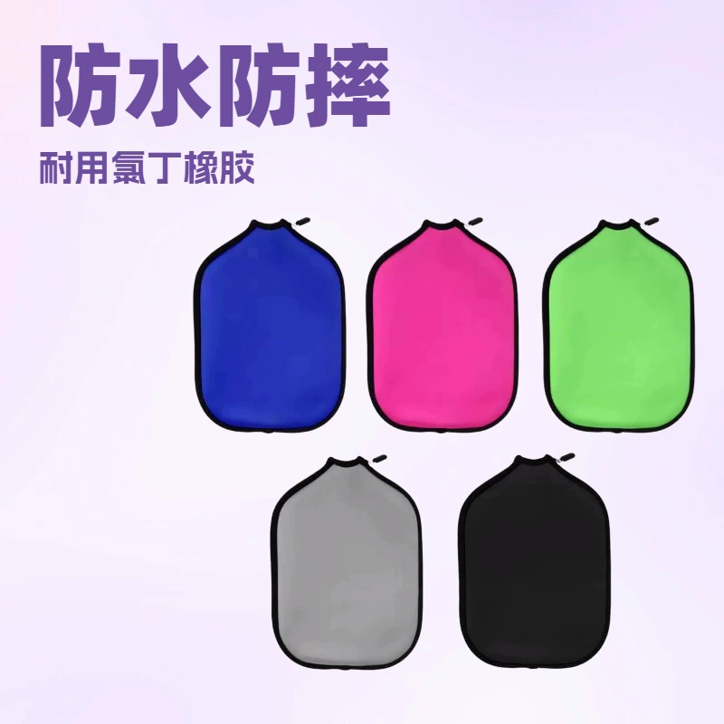 Однотонный защитный чехол для ракетки для пиклбола, водонепроницаемый и противоскользящий чехол для ракетки для хранения ракетки для настольного тенниса, чехол для теннисной сумки из материала для дайвинга