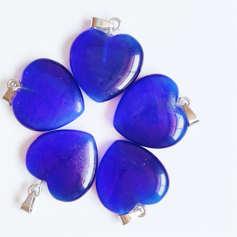 Cruz-frontera piedra natural amor colgante 20mm cristal Ágata en forma de corazón colgante melocotón corazón COLLAR COLGANTE accesorios de la joyería