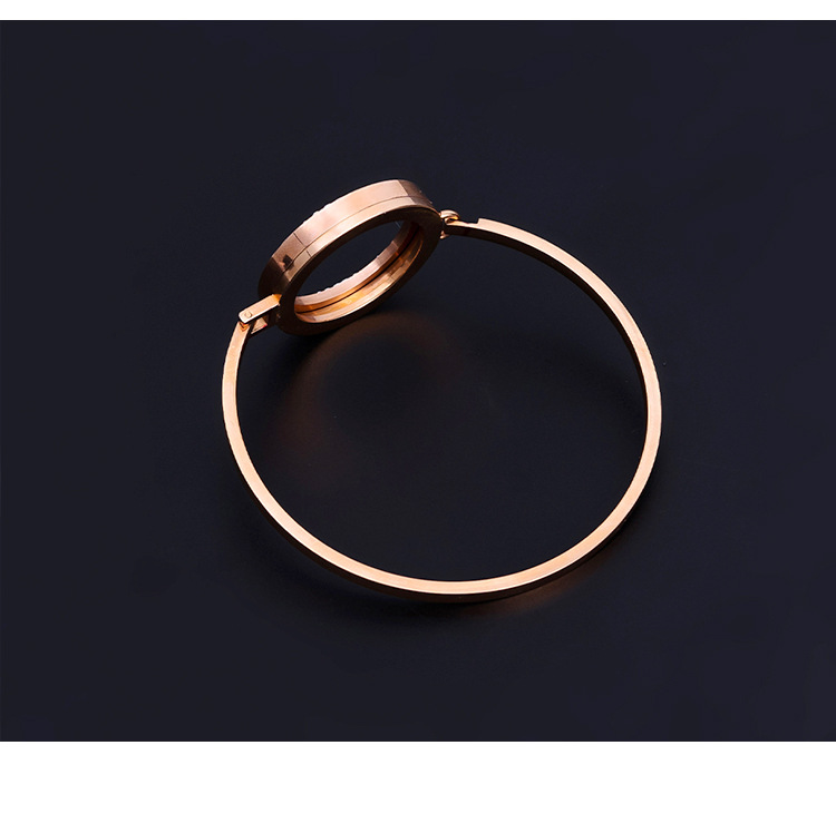 Nieuwe minimalistische en gepersonaliseerde armband, roségouden titanium stalen live mouth damesringtas met ingelegde diamant_voghion.com
