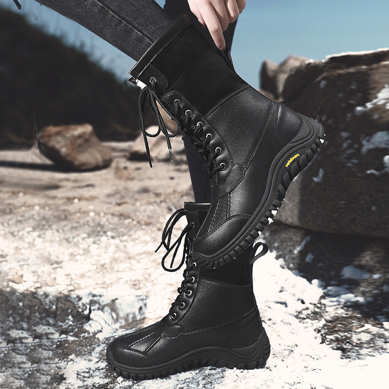 High Bang Cotton Boots Women's Winter Outdoor Snow Boots, Non slip, Plush, Thickened Women's Boots, Warm, Large, Fashion_voghion.com
