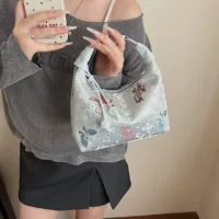 Небольшая дизайнерская летняя карманная сумка cheongsam, на одно плечо, с вышивкой