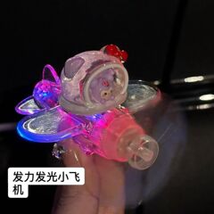 萌え居風力発電機電気自動車発光バイク飾り回転風力自転車車載カラフル置物