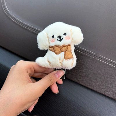 Car Seat Belt Clip Cartoon Dog Safety Buckle Extension Car Insurance Clip Card (Other Automotive Safety Supplies) - bow-tie-scarf-dog-extension-buckle-single-pack