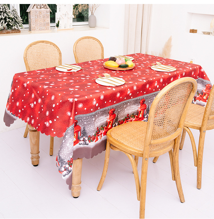 Cross-border New Arrival Christmas Decorative Creative Christmas Printing Tablecloths Table Runners Christmas Table Decoration Supplies display picture 11