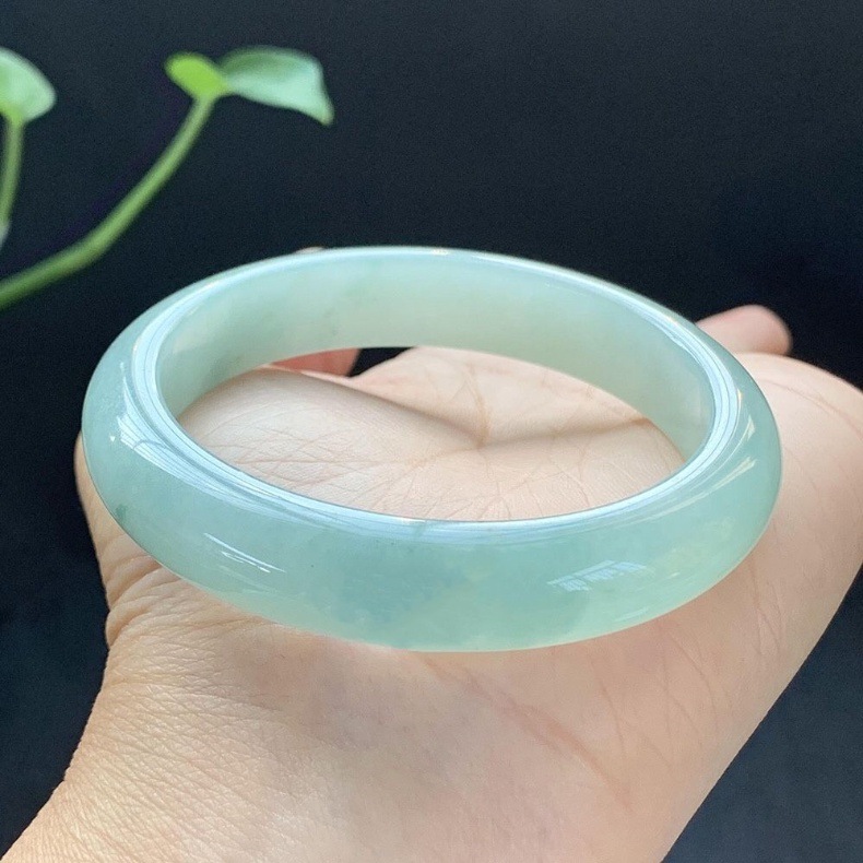 Vòng tay ngọc bích tự nhiên Myanmar A hàng có giấy chứng nhận, đường kính trong 52–64 mm chi tiết 2