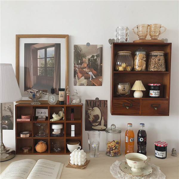 Japanese -style creative storage cabinet retro INS cosmetics cabinet…