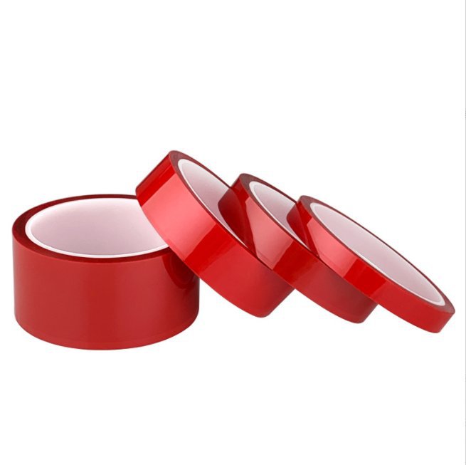 高温红色皮革接驳胶带  红色硅胶PET高温胶带  红色离型接头胶带