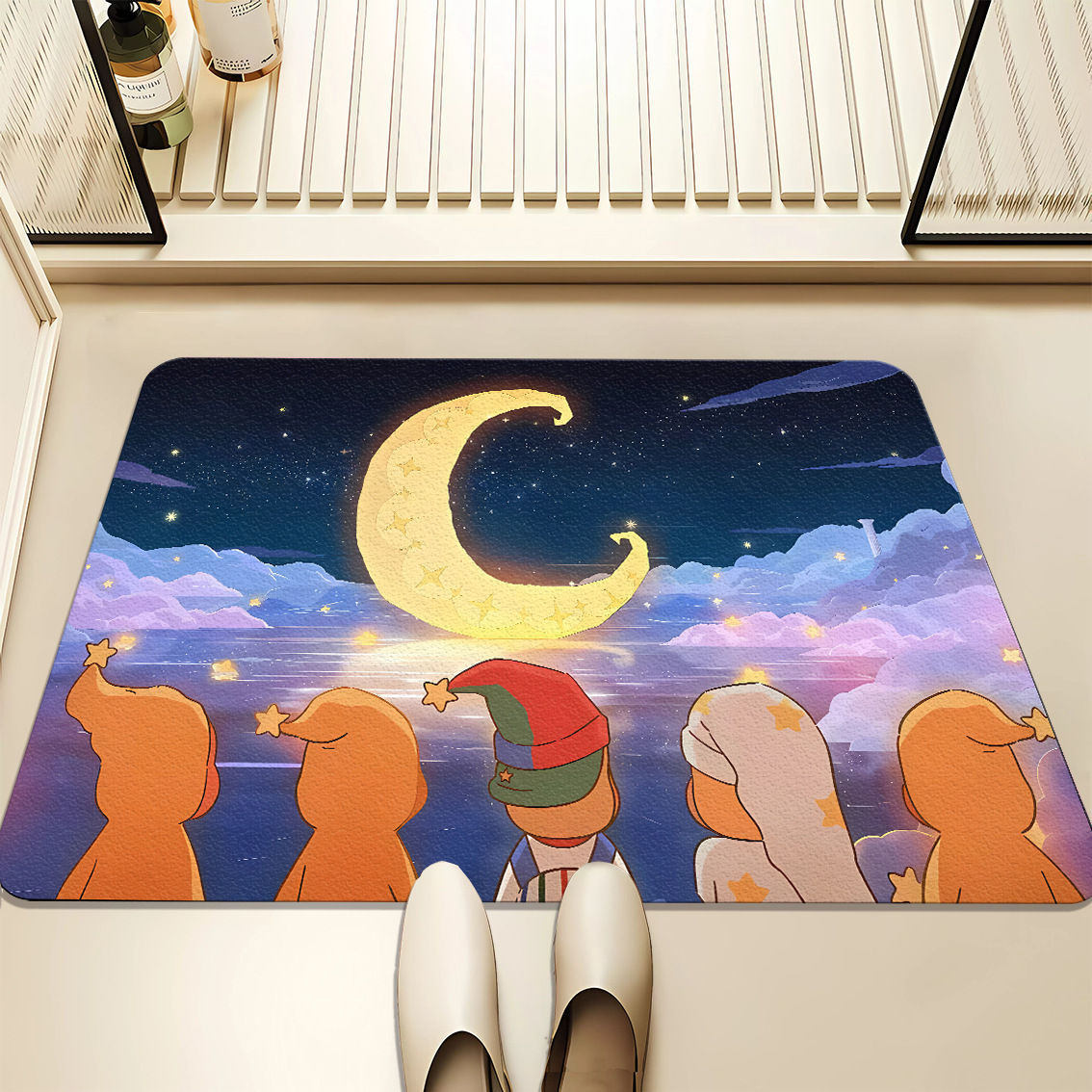 다섯 명의 별은 달을 바라본다