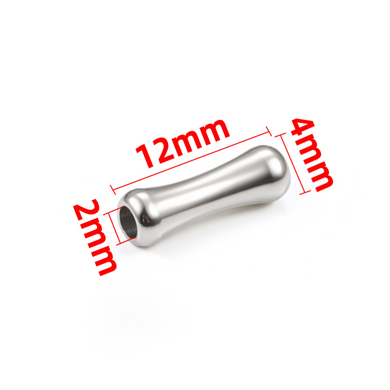 30g Weight Beads Jewelry Making Type 20 PCS/Package 12 * 4mm Hole 2~2.9mm Stainless Steel Bamboo Solid Color Polished DIY Jewelry Accessories Beads