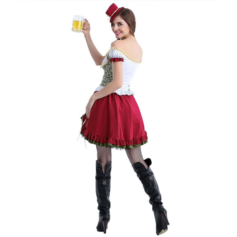 外国貿易ビール祭り衣装大人のビールガール作業服バイエルンの伝統的な民族 DS ステージパフォーマンス衣装|undefined