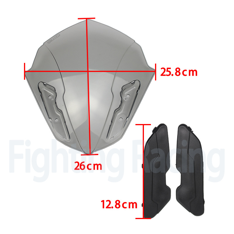 Modified Front Windshield for Motorcycles, Suitable for Nvx155 Aerox155 Front Windscreen, Southeast Asia Cross-Border
