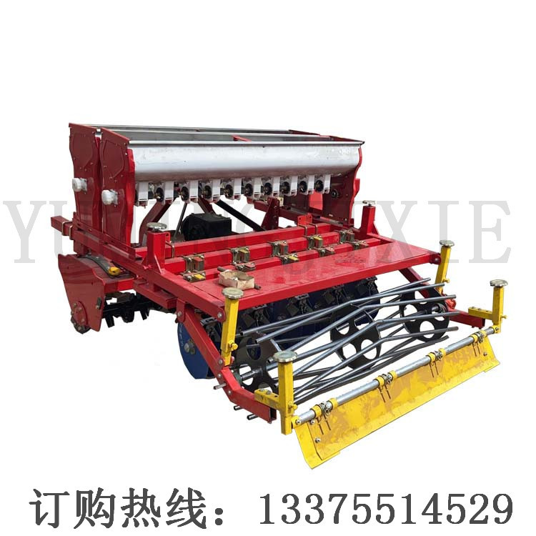 多行悬浮式小麦旋播机 农用播种机四轮牵引式免耕机小麦旋播机