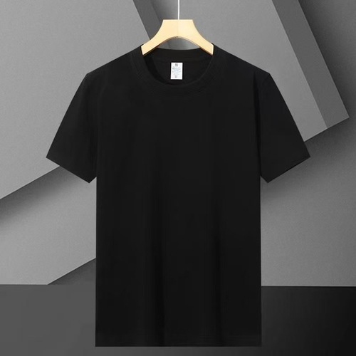 Men's round neck solid color T-shirt short sleeve summer casual simple thin base short sleeve top