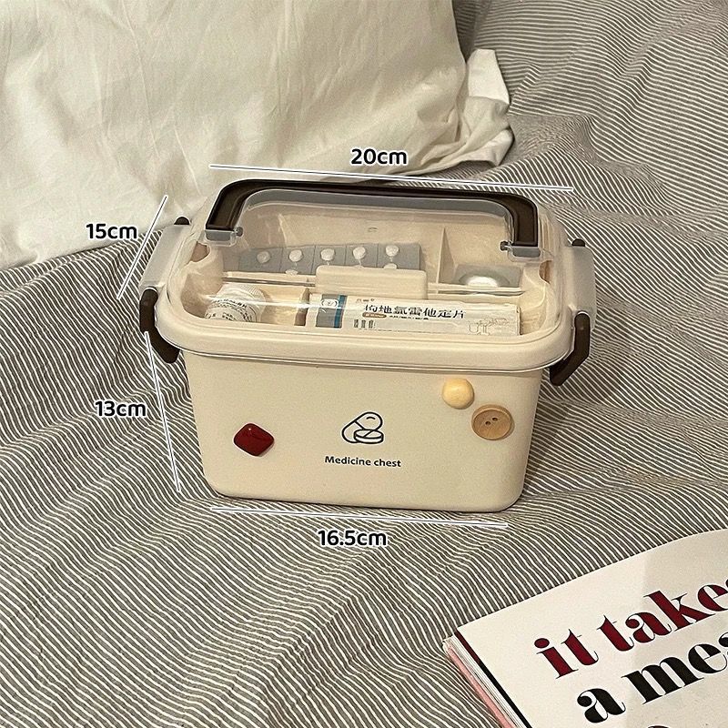 小药箱家庭装医药箱家用收纳盒大容量药品宿舍急救箱箱|undefined