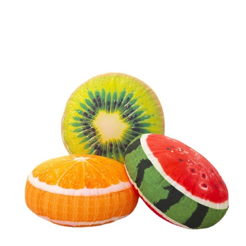 Creative Fruit Throw Pillow Home Sofa Tatami Plush Watermelon Round Cushion Wholesale
